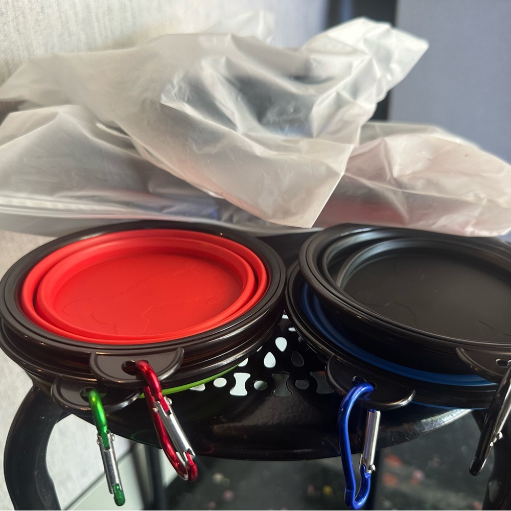Abstract Color dog bowls
